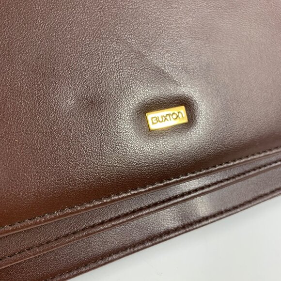 NWT Vintage BUXTON Style Sac Mini-Bag Brown Leather Wallet Clutch Purse Bag - Picture 10 of 10